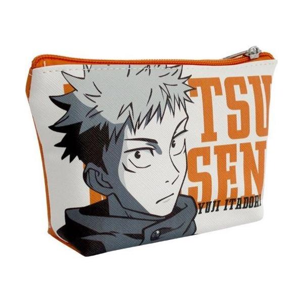 定価858円/呪術廻戦から虎杖悠仁デザインのマルチポーチが登場！コスメポーチやスマホアクセサリーケースとしても使えるコンパクトサイズのポーチです。底マチとファスナーのある、しっかりとした作りです。素材・成分：PVC、ポリエステルSIZE:約...