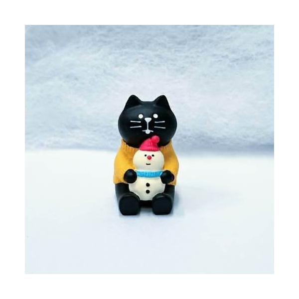 concombre×FISHING CAT コンコンブル 雪だるま黒猫 当店オリジナル限定品 /メール便対応可/ミニチュア