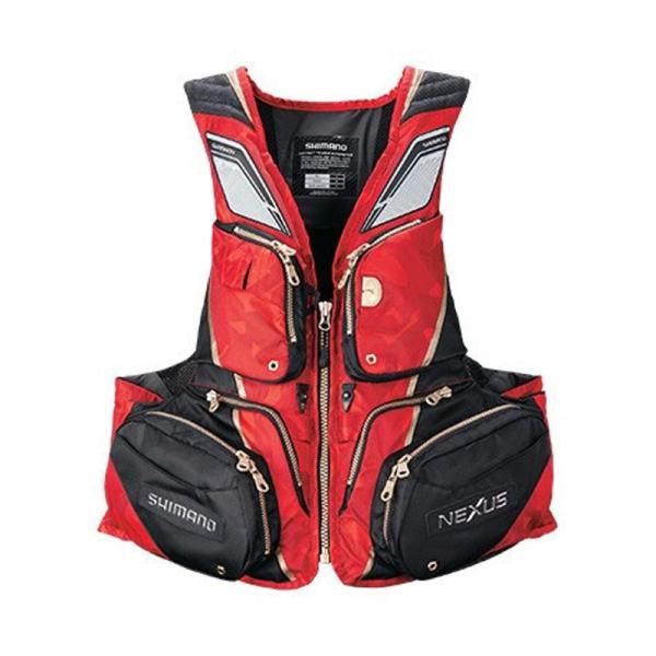 【週末限定値下げ】SHIMANO ネクサス フローティングベスト VF-121T シマノ（SHIMANO） VF-121T レッド 2XLサイズ ネクサス フローティング