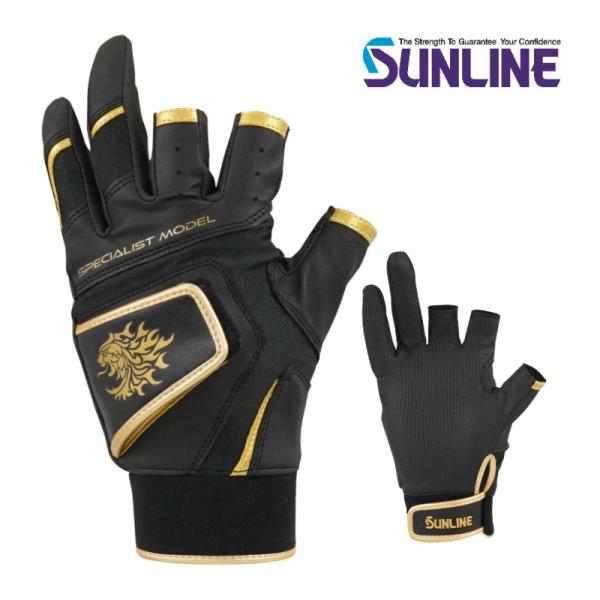 [Release date: December 20, 2025]SUNLINE ステータス(1)マグネットホルダー付きで釣り針を簡易的にホールド可能(2)グリップ力と耐久性に優れる合成皮革採用(3)操作感と保護性能を両立する３本タイプ【素...