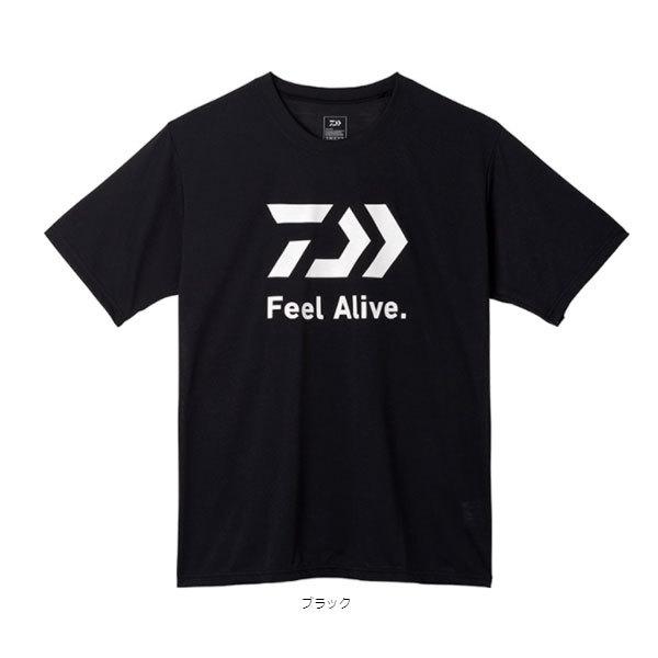 DE-9522 ショートスリーブFeel Alive Tシャツ ブラック Lサイズ ダイワ