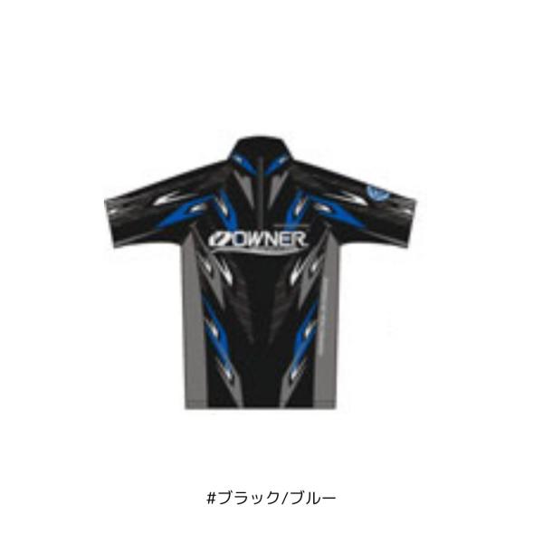 OWNER（オーナー） 半袖ストレッチシャツ #Lサイズ #ブラック/ブルー