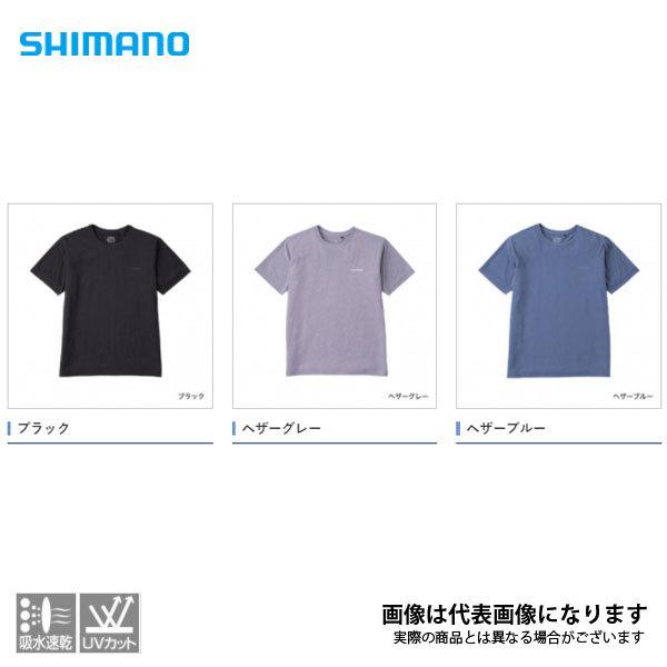 シマノ ドライTシャツ（半袖）SH-076U 2021新製品 ヘザーグレー 2XL ...