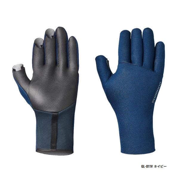 シマノ ダブルクロロプレングローブ3 GL-011V ネイビー Sサイズ 爆買