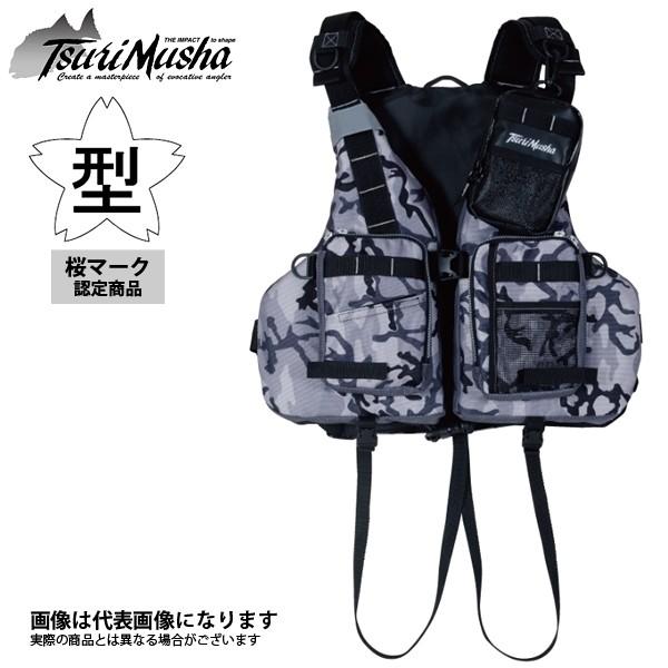 釣武者 Ty 26rs Tsuri Musha 石鯛ベスト 迷彩 フリー 国土交通省型式承認品 桜マーク フローティングベスト フィッシングマックス 通販 Paypayモール