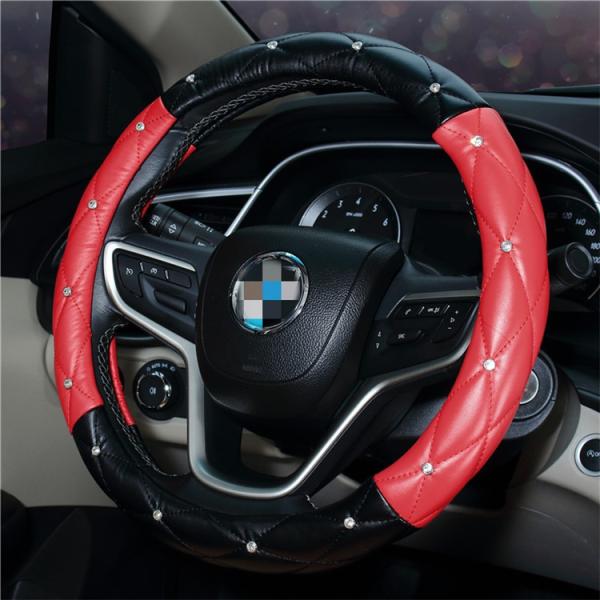 ハンドルカバー 自動車用 軽自動車 キラキラ 撥水 おしゃれ ステアリングカバー 握りやすい 送料込 車 乗用車 内装用品 カー用品 可愛い 38cm 簡単装着 車用品