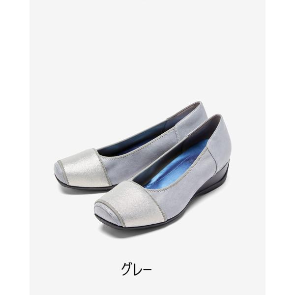 未使用 fitfit パンプス 外反母趾 撥水 24.5 スクエア fitfit サイズ交換送料無料 外反母趾 撥水スクエアパンプス