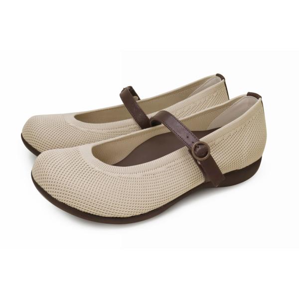 Re:getA リゲッタ レディースシューズ ニットパンプス ローヒール ストラップ シューズ R2363　フィットハウス