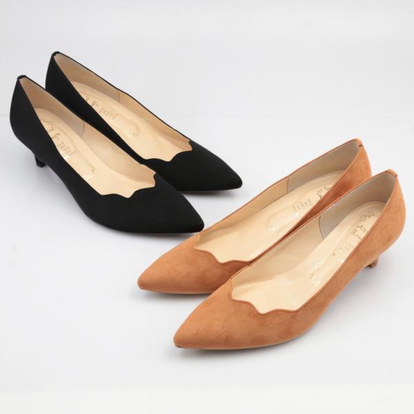 フォースワン FORCE ONE パンプス スカラップ5cm FRN5999　フィットハウス