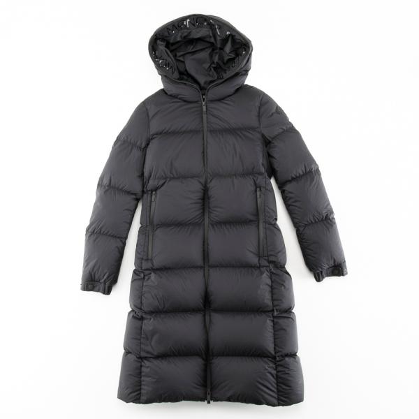 MONCLERの膝丈コート MONCLER モンクレール レディースアウター フード ロゴライン