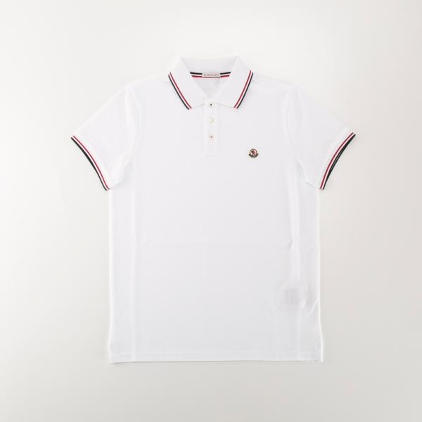 モンクレール MONCLER メンズトップス 襟袖2本ライン胸ロゴポロシャツ 8A7030084556　フィットハウス