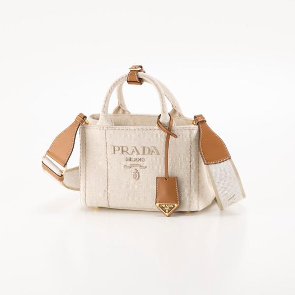 現行品★PRADA カナパ スモール リネン ブレンド ショルダーバッグ プラダ 現行品☆PRADA カナパ スモール リネン ブレンド ショルダー