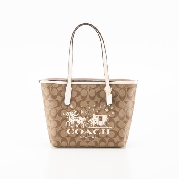 コーチ COACH ミニ シティ トートバッグ シグネチャー キャンバス ホース アンド スレイ CM183　フィットハウス