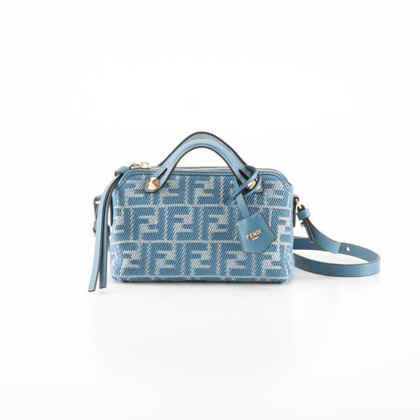 関税込 FENDI デニム調FFジャカード バッグ FENDI フェンディ BY THE WAY ソフトミニ FFジャカード