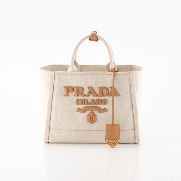 PRADA（プラダ） 【WEB限定価格】プラダ リネンブレンド+レザー LG