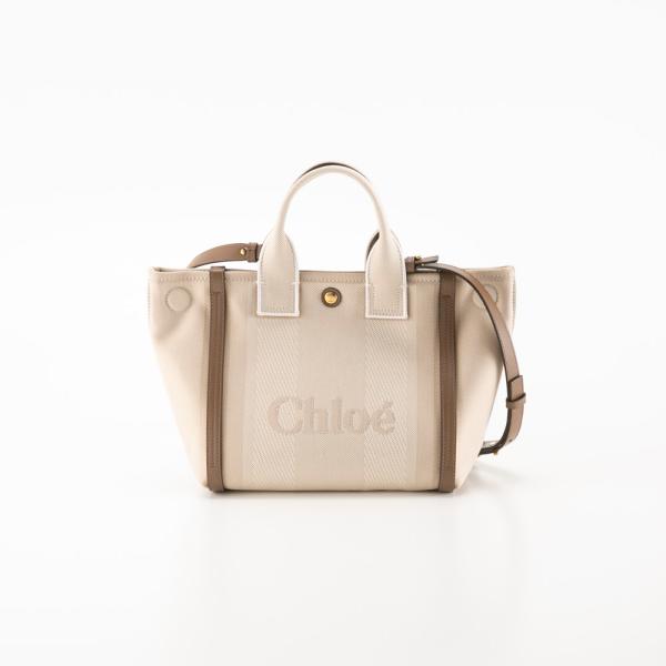 クロエ chloe CARRY スモール キャンバストートバッグ 25SS911 O65　フィットハウス