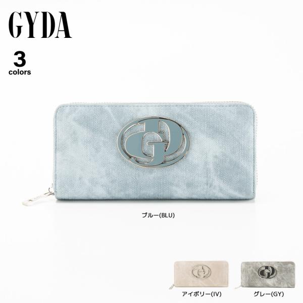 ジェイダ GYDA  ラウンドファスナー長財布 ビッグロゴメタル GY-W421　フィットハウス