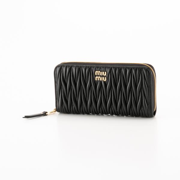 miu miu（ミュウミュウ） miumiu MATELASSE ラウンド長財布 5ML506