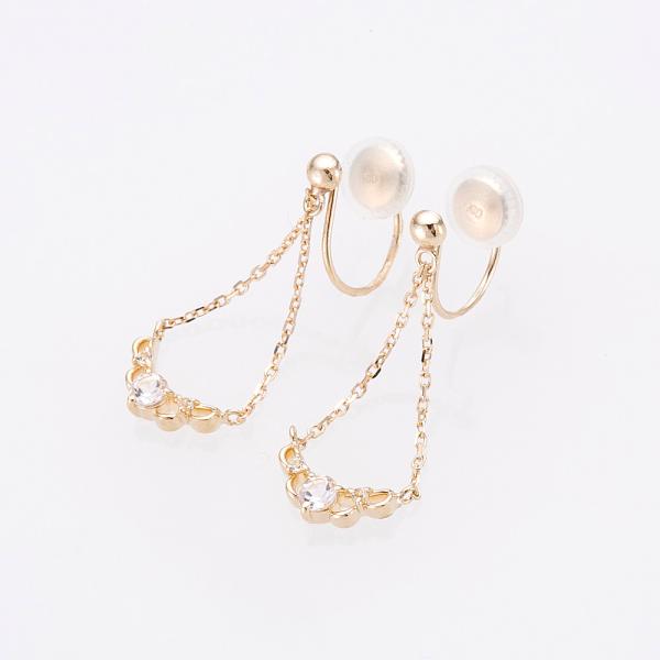 シェリークラン cheriecrin イヤリング K10YG モルガナイト/WT SCE-0007　フィットハウス