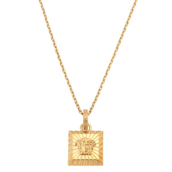 【中山】ヴェルサーチ　ペンダントネックレス ヴェルサーチェ Versace メドゥーサ スクエア ペンダント