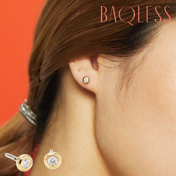 Baqless バックレス ピアス ゴールド オネスティオーラ Honesty Aura Gold キャッチレス スポーツ サーフィン ヨガ ランニング ランナー トレイル