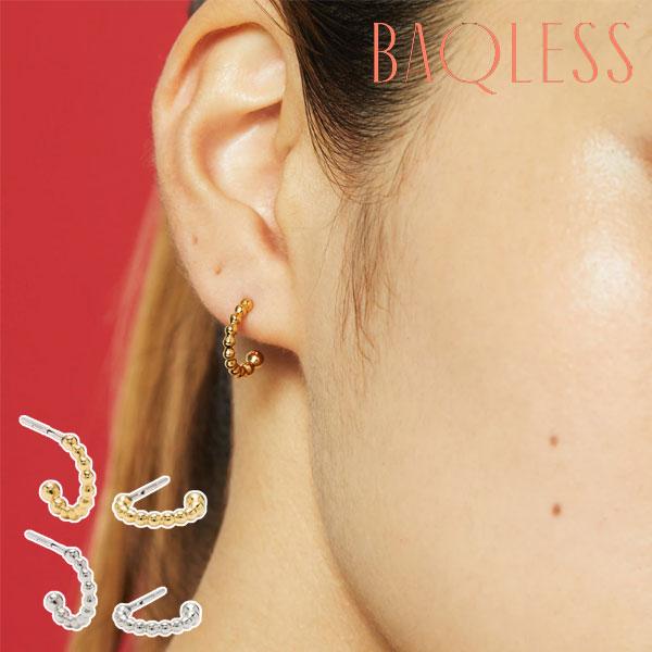 BAQLESS（バックレス） ピアス ゴールド シルバー エンブレイスバブル