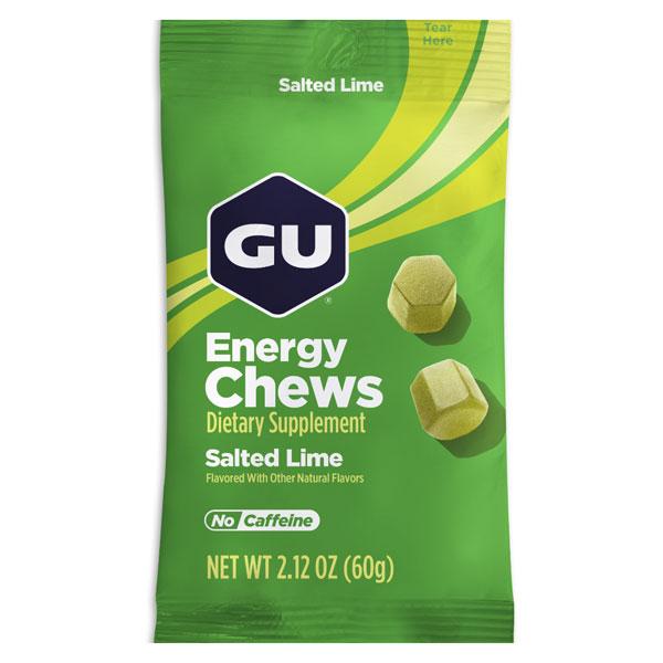 GU グー エナジー チュー ENERGY CHEWSソルティッドライム (12袋) 塩分量多 グミ エネルギー 補給 レース トレイル ランナー トレラン