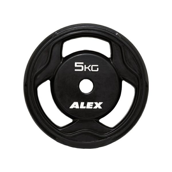 ALEX社製 BPRラバープレート 5kg BPR-5 Φ28mmバーベルプレート