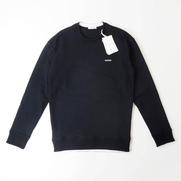 【値下げ】VALENTINO ブラック クルーネックスウェット VALENTINO ヴァレンティノ コットン クルーネック 長袖