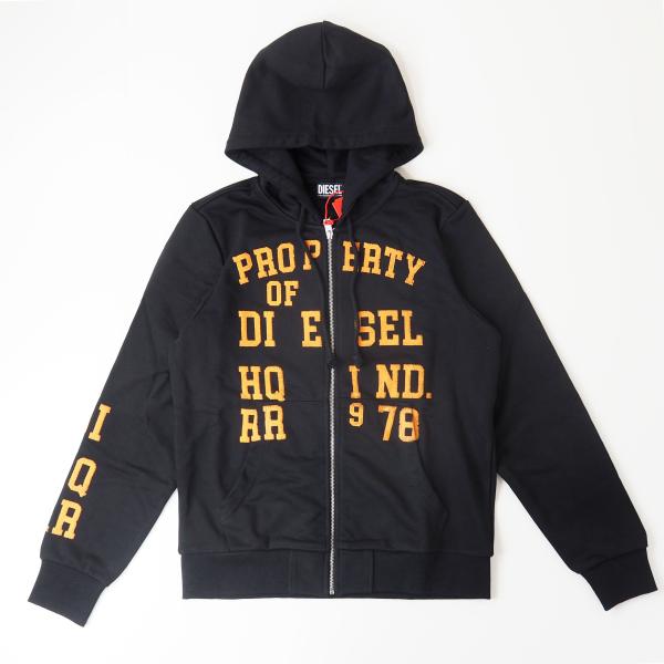 DIESEL S-GINN-HOOD-HS1 ロゴ 長袖 スウェット パーカー DIESEL ディーゼル パーカー プルオーバーパーカー スウェット S