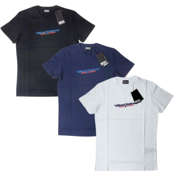 直営店☆DIESEL☆ T-DIEGOR-BIG クルーネック 半袖Tシャツ DIESEL T-DIEGOR NEW INDUSTRIES 発泡ロゴ クルーネック 半袖T