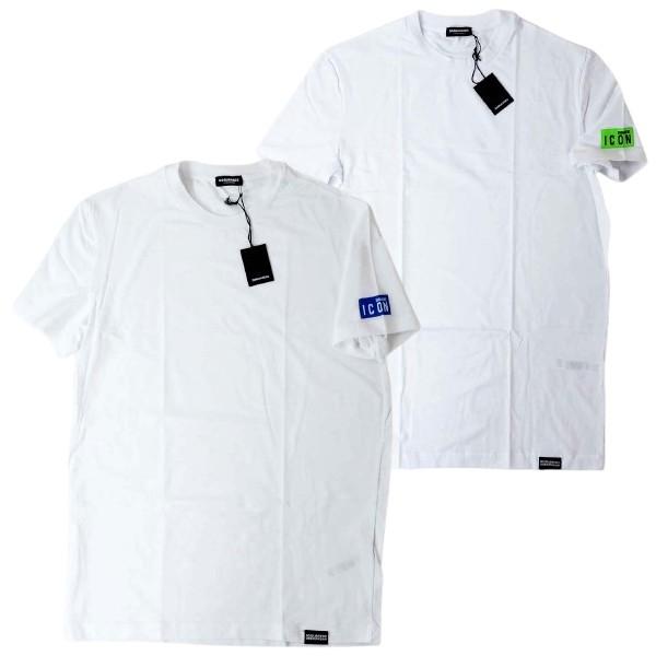 DSQUARED2 ディースクエアード Tシャツ M〜Lサイズ ICONロゴ DSQUARED2（ディースクエアード） ICON ロゴ ストレッチ 半袖 Tシャツ