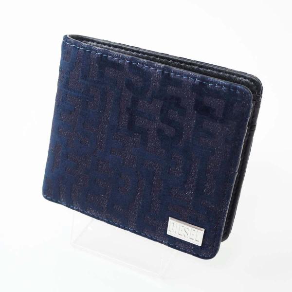 DIESEL（ディーゼル） メンズ モノグラム エンボスロゴ 二つ折り 財布