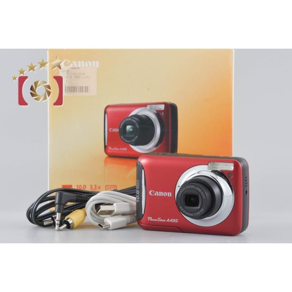 PowerShot 【中古】Canon キヤノン A495 レッド コンパクトデジタル