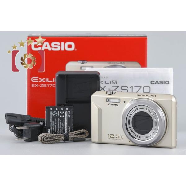 中古】Casio カシオ EXILIM EX-ZS170 ゴールド コンパクトデジタル