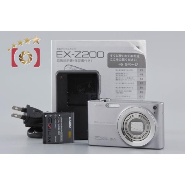 【中古】Casio カシオ EXILIM ZOOM EX-Z200 シルバー コンパクトデジタルカメラ
