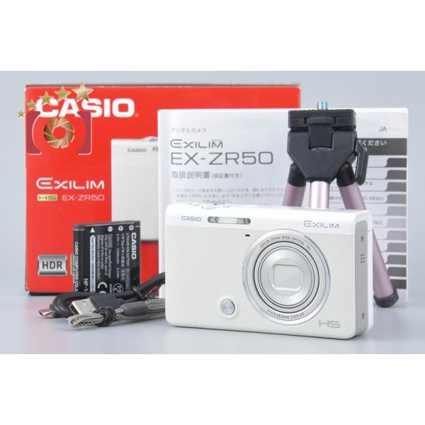 カシオ　CASIO EXILIM EX-ZR50 デジカメ　動作確認済　ホワイト EXILIM 【中古】Casio カシオ EX-ZR50 ホワイト コンパクト