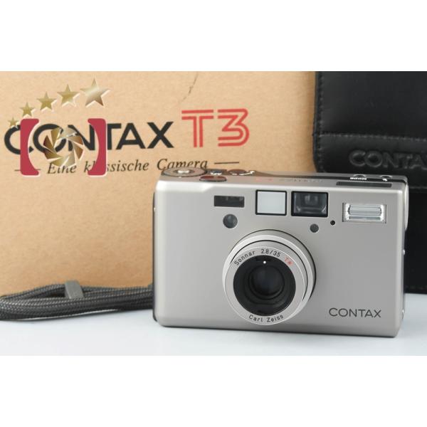 CONTAX T3 後期ダブル爪 1オーナー極美品Tブラック【ケース箱説明書付】 CONTAX T3 後期ダブル爪 1オーナー極美品Tブラック【ケース箱