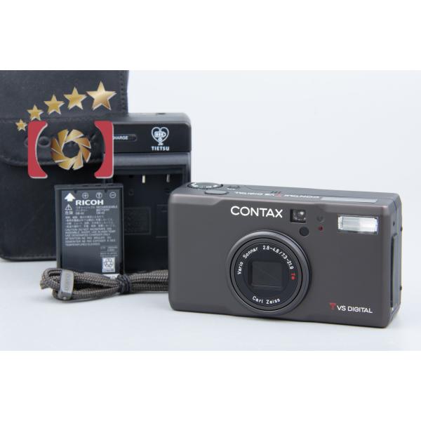 【中古】CONTAX コンタックス Tvs DIGITAL チタンブラック コンパクトデジタルカメラ