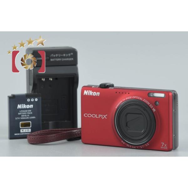 動作確認済 Nikon COOLPIX S6000 レッドボディ デジカメ ニコン（Nikon） 【中古】Nikon COOLPIX S6000 フラッシュレッド