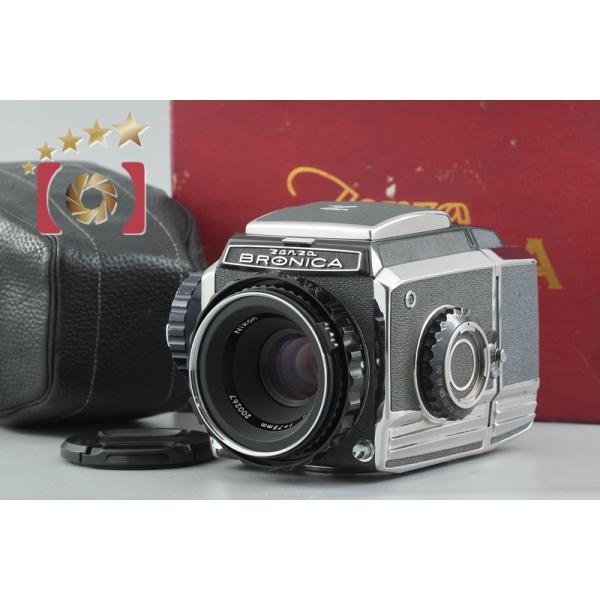 【中古】ZENZA BRONICA ゼンザブロニカ S2 前期 シルバー + NIKKOR-P 75mm f/2.8 元箱付き
