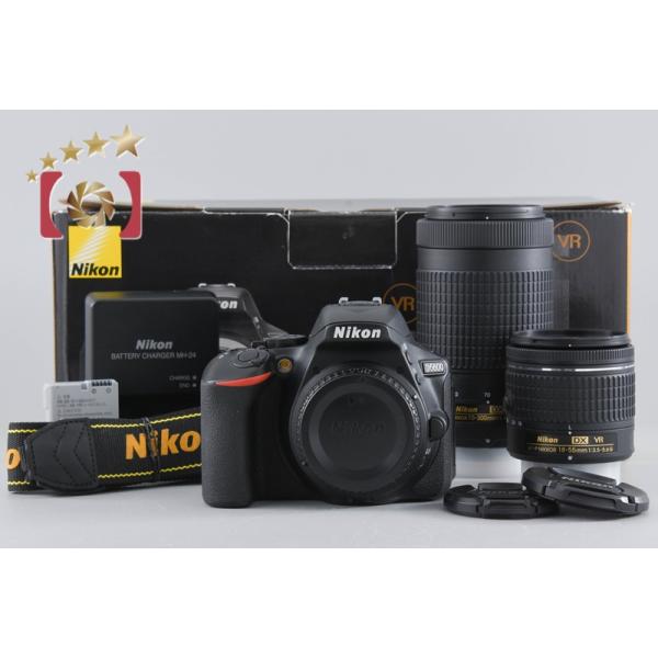 【ほぼ新品 外箱付】ニコン Nikon D5600 ダブルキット　S数6300回 ほぼ新品 外箱付】ニコン Nikon D5600 ダブルキット S数6300回 - メルカリ