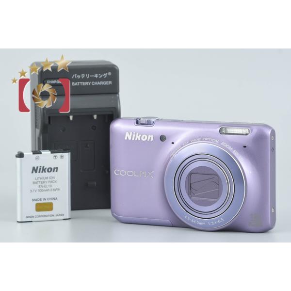 Nikon COOLPIX S6400 パープル 動作確認済み バッテリー2個 ニコン（Nikon） 【中古】Nikon COOLPIX S6400 ライラックパープル