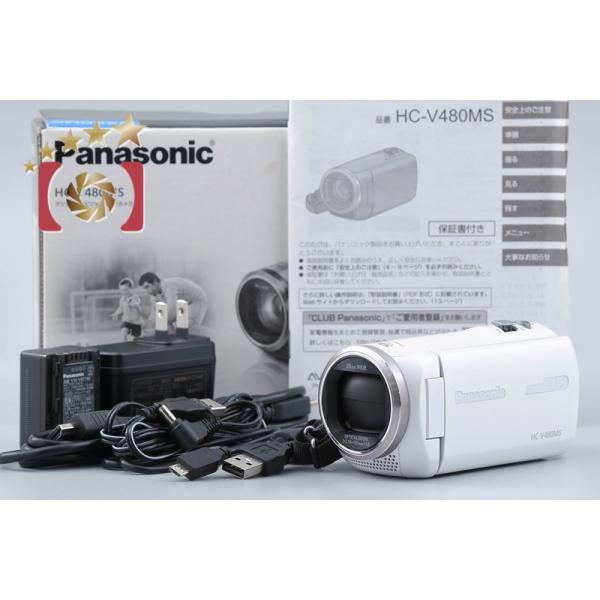 【美品】パナソニック HC-V480MS ホワイト ビデオカメラレコーダー 中古 Panasonic（パナソニック） 【中古】Panasonic HC-V480MS ホワイト