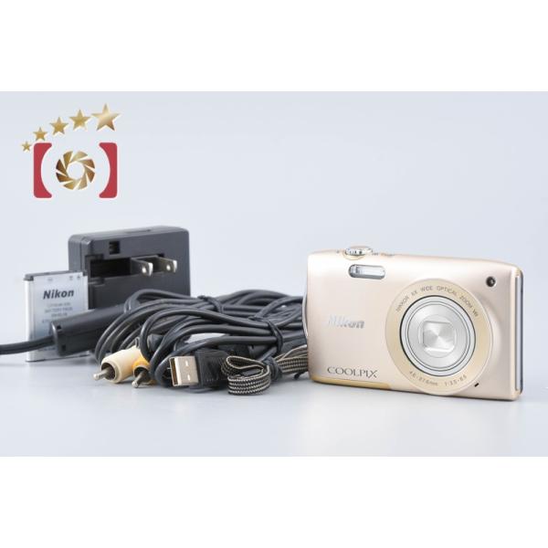 【中古】Nikon ニコン COOLPIX S3300 ラベンダーパープル コンパクトデジタルカメラ 元箱付き ニコン（Nikon） 【中古】Nikon COOLPIX S3300 スイートゴールド