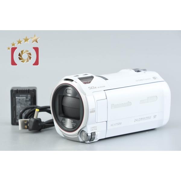 ​【美品・動作品】Panasonic HC-V750M ビデオカメラ 白 箱付 Panasonic（パナソニック） 【中古】Panasonic HC-V750M ホワイト