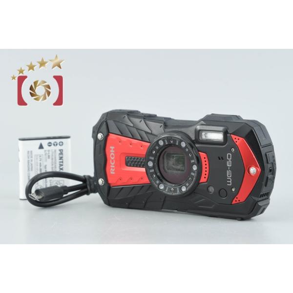 【中古】RICOH リコー PENTAX ペンタックス WG-60 ブラック 防水アクションカメラ シャッター回数僅少 リコー（RICOH） 【中古】RICOH PENTAX ペンタックス WG-60 レッド