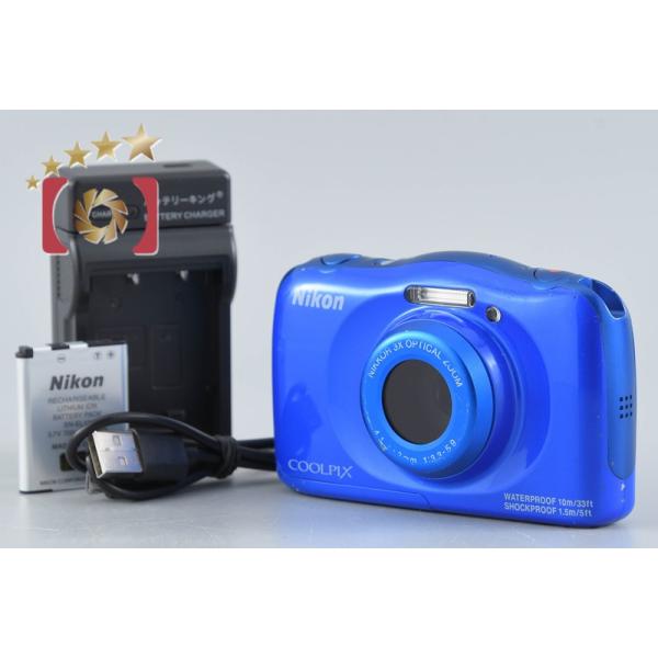 Nikon S33 デジタルカメラ 中古　動作確認済 ニコン（Nikon） 【中古】Nikon COOLPIX S33 ブルー コンパクト