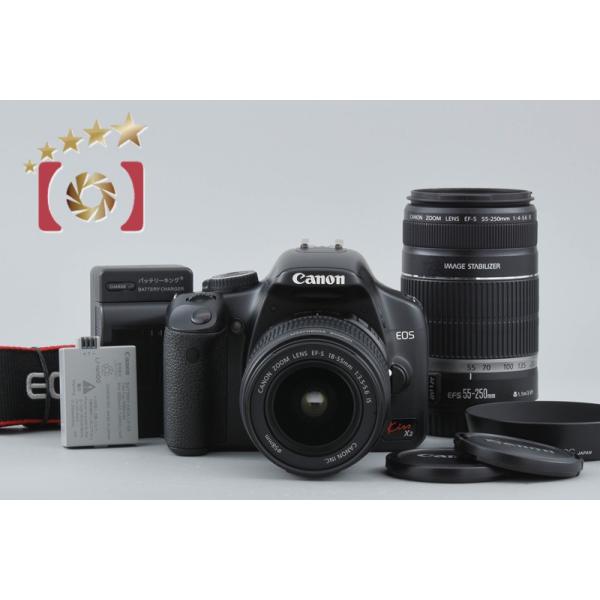 【中古】Canon キヤノン EOS Kiss X2 ダブルズームキット シャッター回数僅少