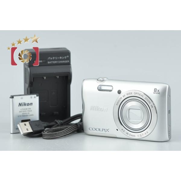 【中古】Nikon ニコン COOLPIX A300 シルバー コンパクトデジタルカメラ